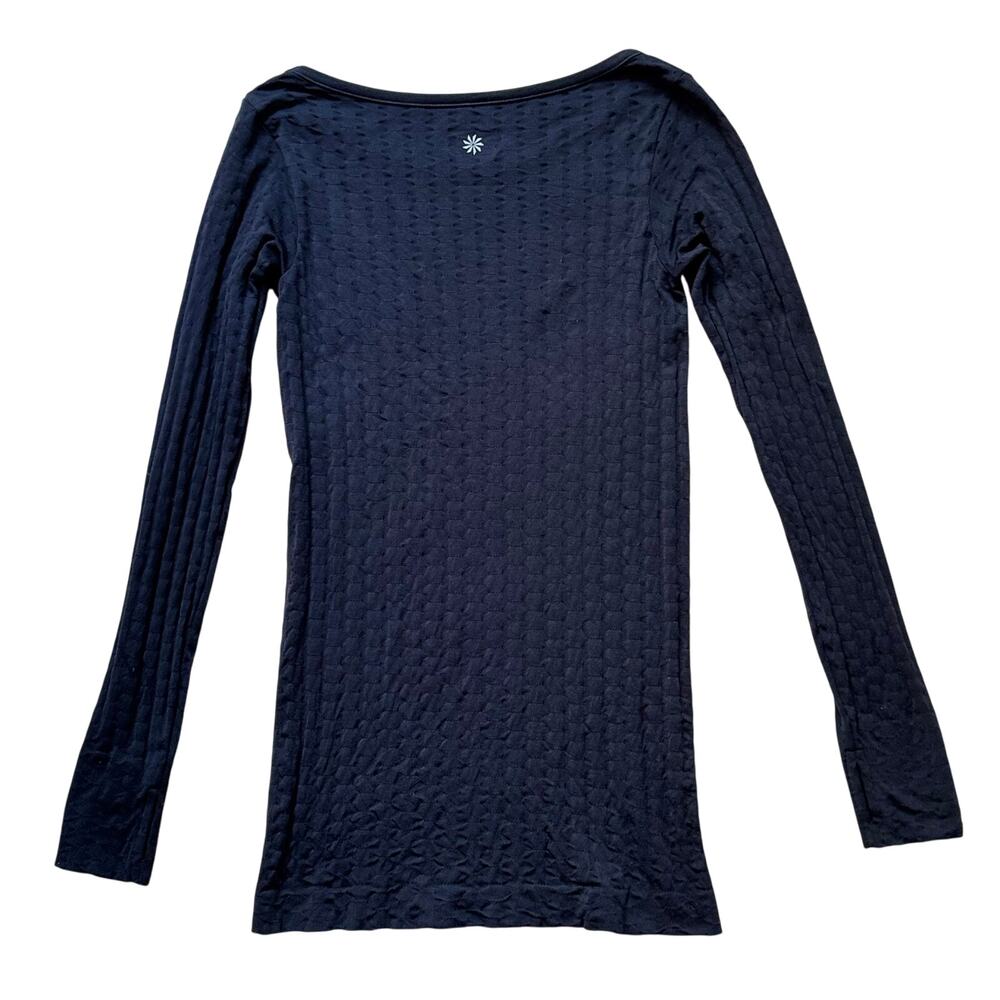 Athleta Black Long Sleeve Stretchy Tunic Top Style# 591297 Women's Size M - Picture 2 of 8